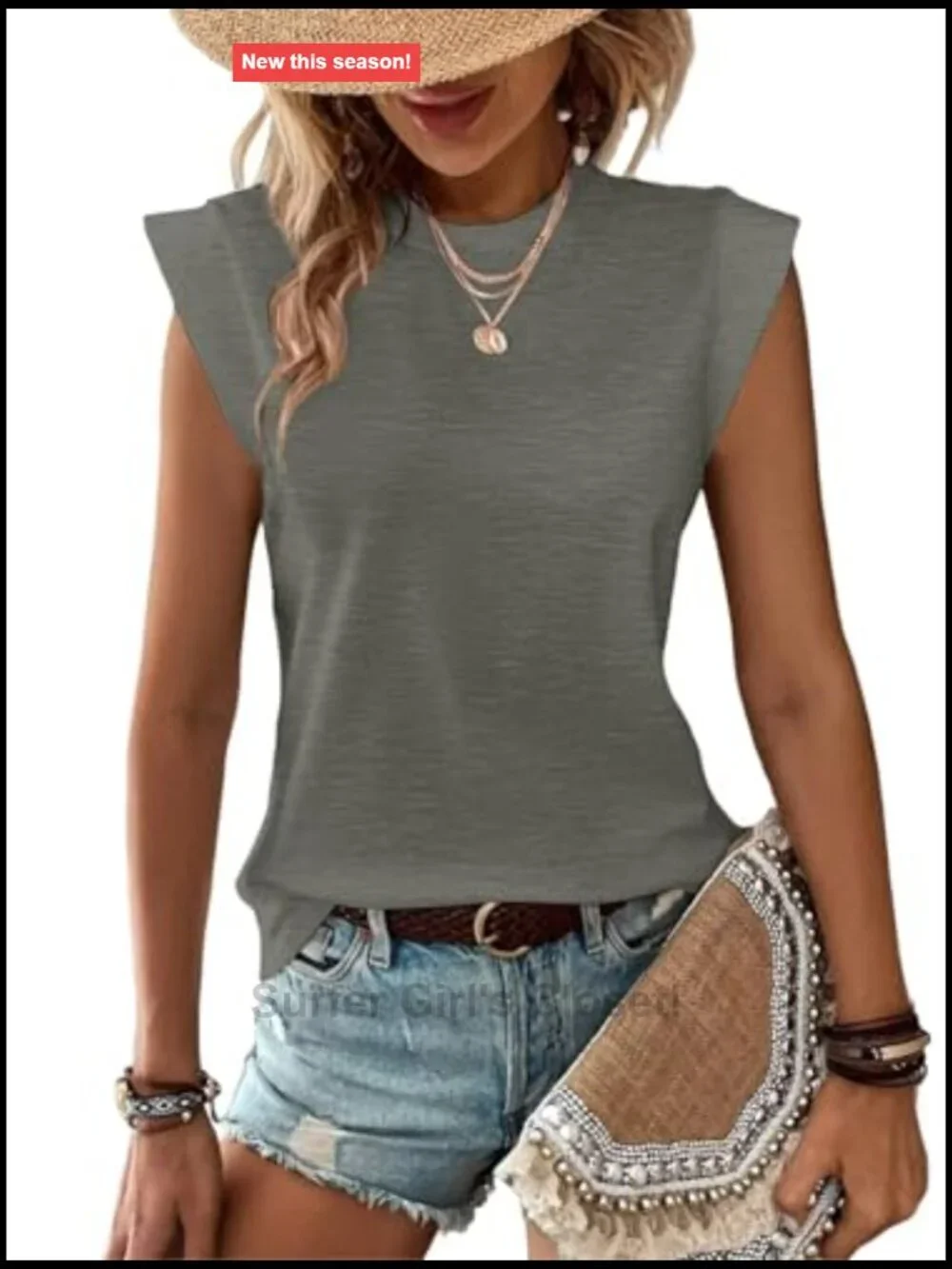 3-Pack Women's Cap Sleeve Tank Tops Casual Summer Spring Loose Fit Tees